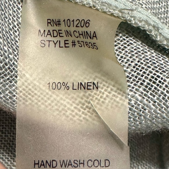 Soft Surroundings 100% Linen Long Seashell Self Tie Sleeveless Cardigan Vest - Picture 10 of 10